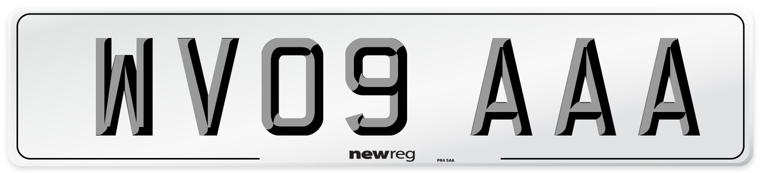 WV09 AAA Number Plate from New Reg